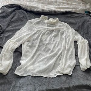 Sheer white blouse